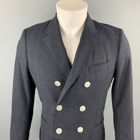 BAND OF OUTSIDERS Size 36 Charcoal Wool Double Breasted Sport Coat