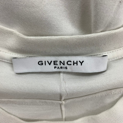 GIVENCHY Size M White Embroidery Cotton Love T-shirt