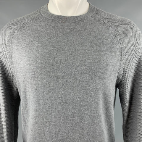 TED BAKER Size M Grey Polyester Blend Crew Neck Pullover