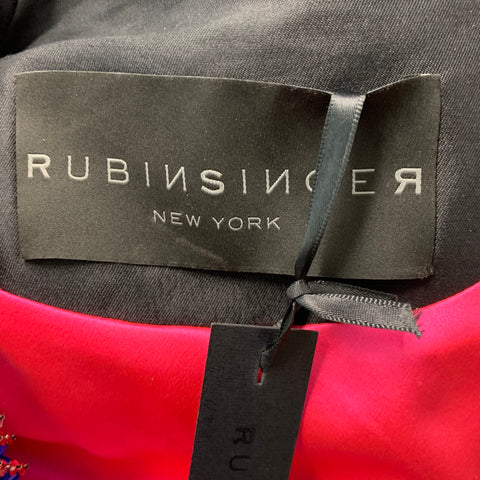 RUBIN SINGER Chaqueta asimétrica en zigzag de seda multicolor talla M
