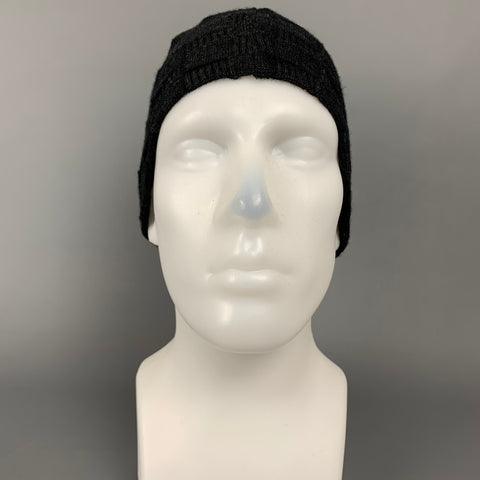 ISSEY MIYAKE Size One Size Charcoal Textured Knit Beanie