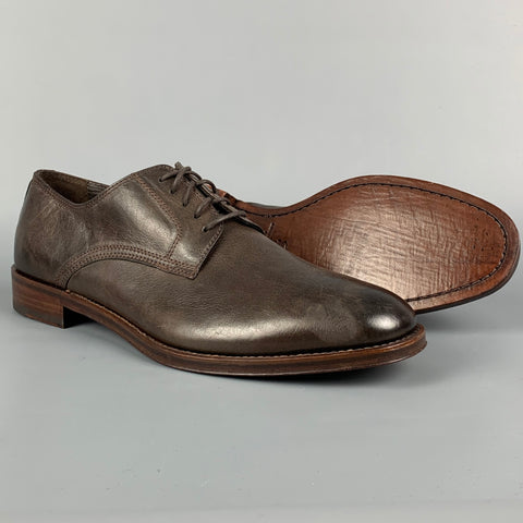 ANTONIO MAURIZI Taille 10 Chaussures à lacets en cuir marron