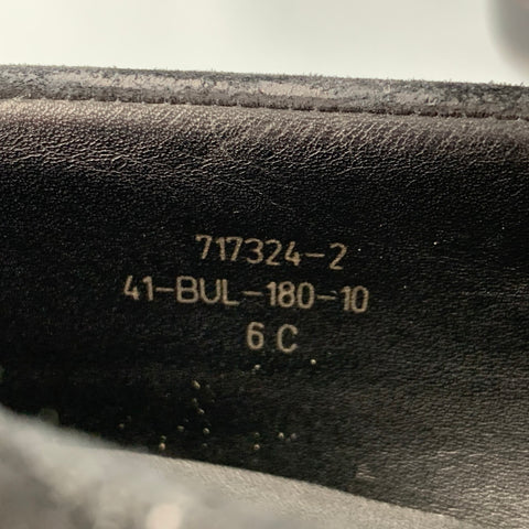 J.M. WESTON Size 6 Black Suede Leather Penny Loafers