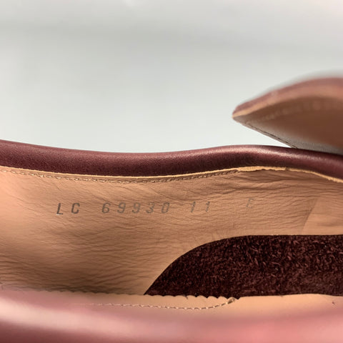 SALVATORE FERRAGAMO Taille 11 Mocassins à enfiler en cuir marron foncé avec mors de cheval