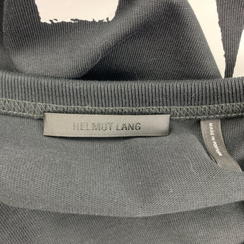 HELMUT LANG Size XL Black White Logo Cotton T-shirt