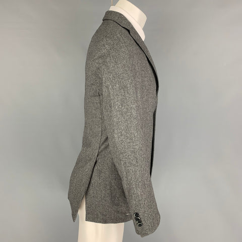 L.B.M. 1911 Size 34 Grey Heather Virgin Wool Notch Lapel Sport Coat