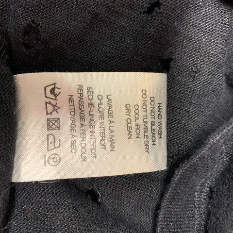 IRO Sijaspe Taille S T-shirt à col rond en lin noir vieilli