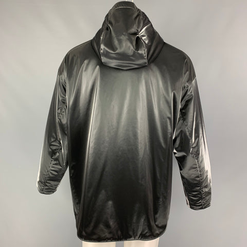 HERMES Size 40 Charcoal Reflective Tech 2H Hooded Jacket