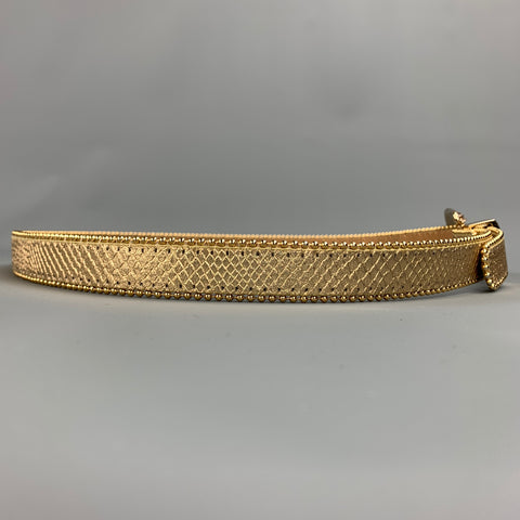 CACHE Taille Taille M Ceinture Strass Cuir Or Embossé
