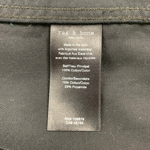 RAG & BONE Size L Black Cotton Button Up Long Sleeve Shirt