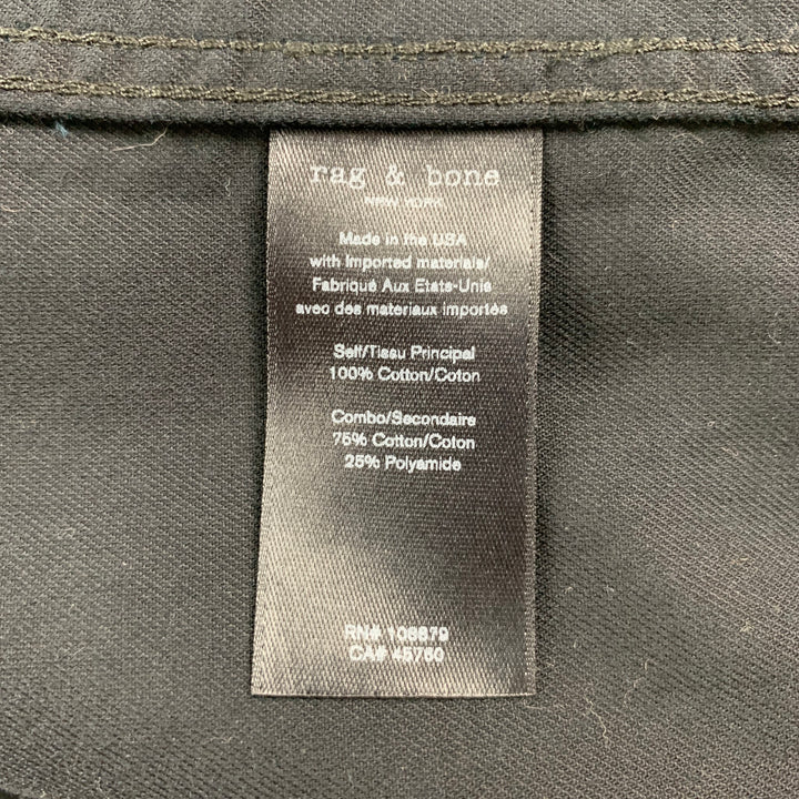 RAG & BONE Size L Black Cotton Button Up Long Sleeve Shirt