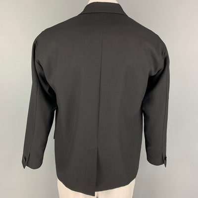 THE PERMANENT EYE Size 44 Black Wool Single Breasted Sport Coat