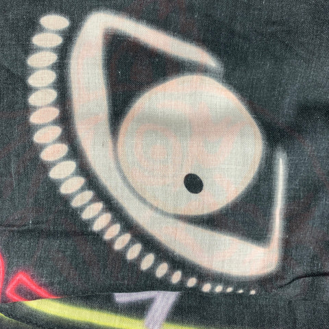KENZO Écharpe en tissu imprimé monogramme noir