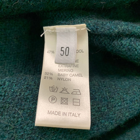 ROBERTO COLLINA Size 40 Green Knit Wool Blend V-Neck Cardigan