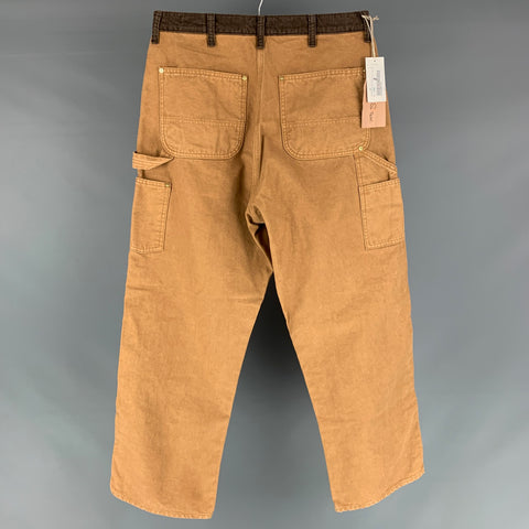 ORSLOW Pantalon décontracté en coton marron camel taille S