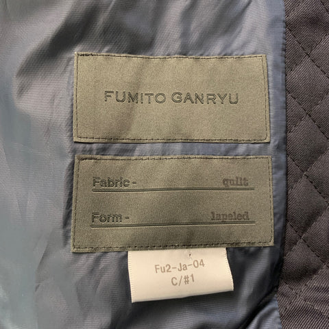 FUMITO GANRYU Size M Navy Quilted Jacket