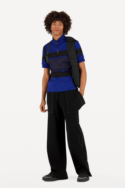 LOUIS VUITTON by VIRGIL ABLOH Pre-FW19 Size L Blue Cotton /  Polyester Bike Cycle Pullover Jersey
