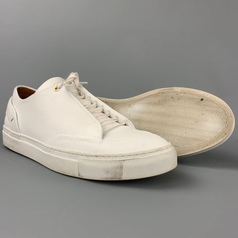 GRAND VOYAGE Size 8.5 White Leather Lace Up Sneakers