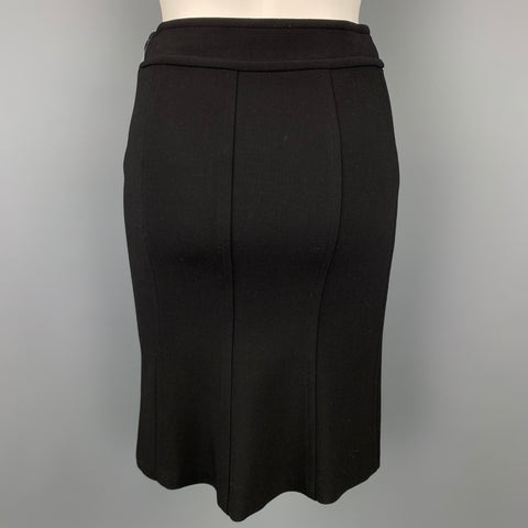 RALPH LAUREN Collection Size 2 Black Wool Tulip Skirt