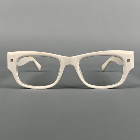 LINDA FARROW Luxe Light Gray Acetate Frames