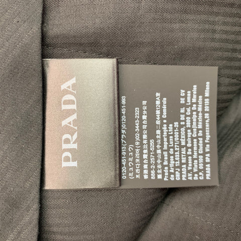 PRADA Size 36 Green Solid Wool  Mohair Button Fly Dress Pants