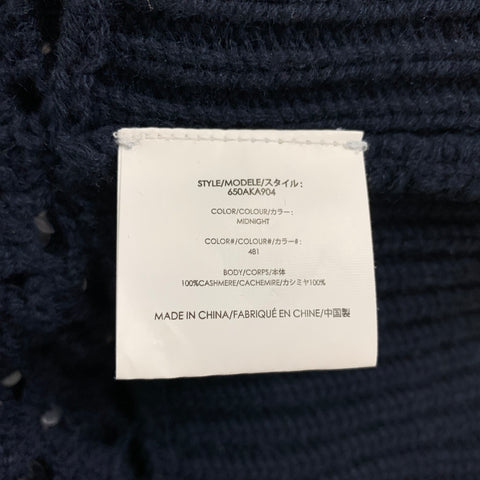 MICHAEL KORS Size M Navy Cashmere Sequined Crew-Neck Pullover