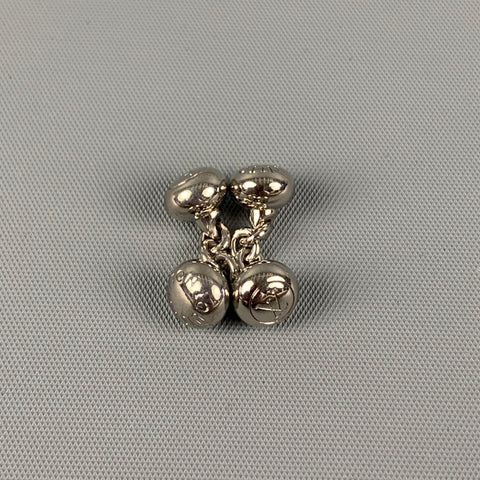 LOUIS VUITTON Boutons de manchette gravés en argent