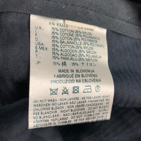 DIESEL / BLACK GOLD Size 30 Navy Black Jacquard Cotton / Nylon Dress Pants
