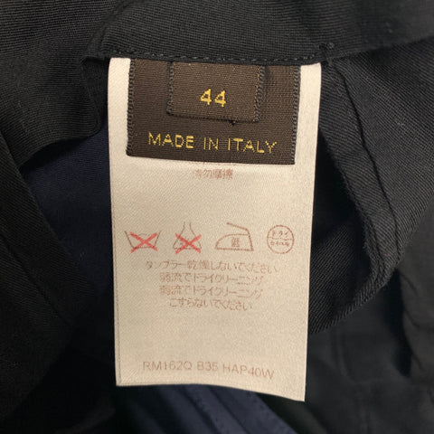 LOUIS VUITTON FW 2016 Size 34 Navy Blue Cotton Flat Front Dress Pants