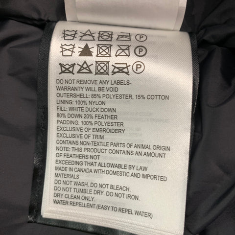 CANADA GOOSE Size XL Grey Quilted Polyester Cotton Hooded Jacket