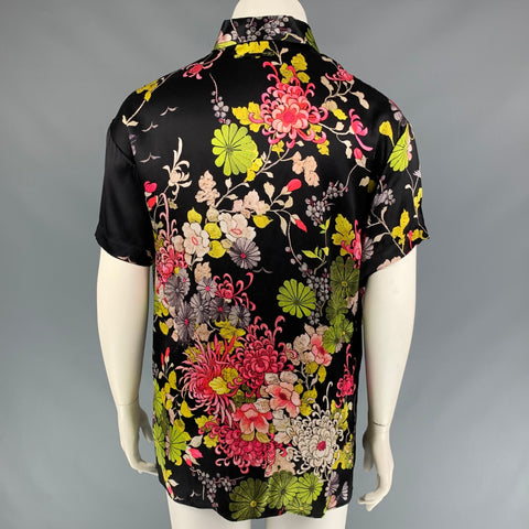 JEAN PAUL GAULTIER Size 10 Multi-Color Floral Silk Blouse