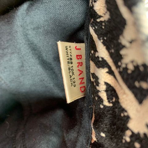 PROENZA SCHOULER for J BRAND Size 28 Black & White Painted Cotton Blend Jeans