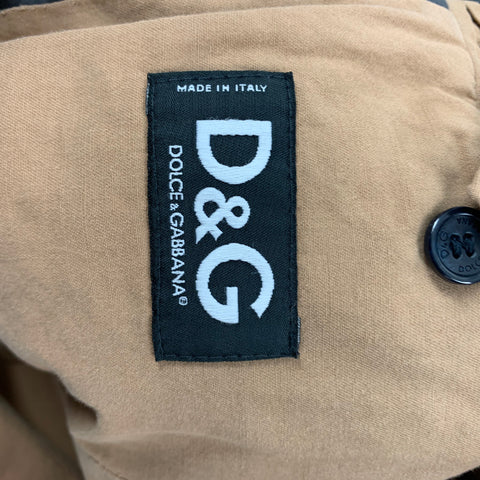 D&G by DOLCE & GABBANA Size 40 Blue Distressed Denim Jacket