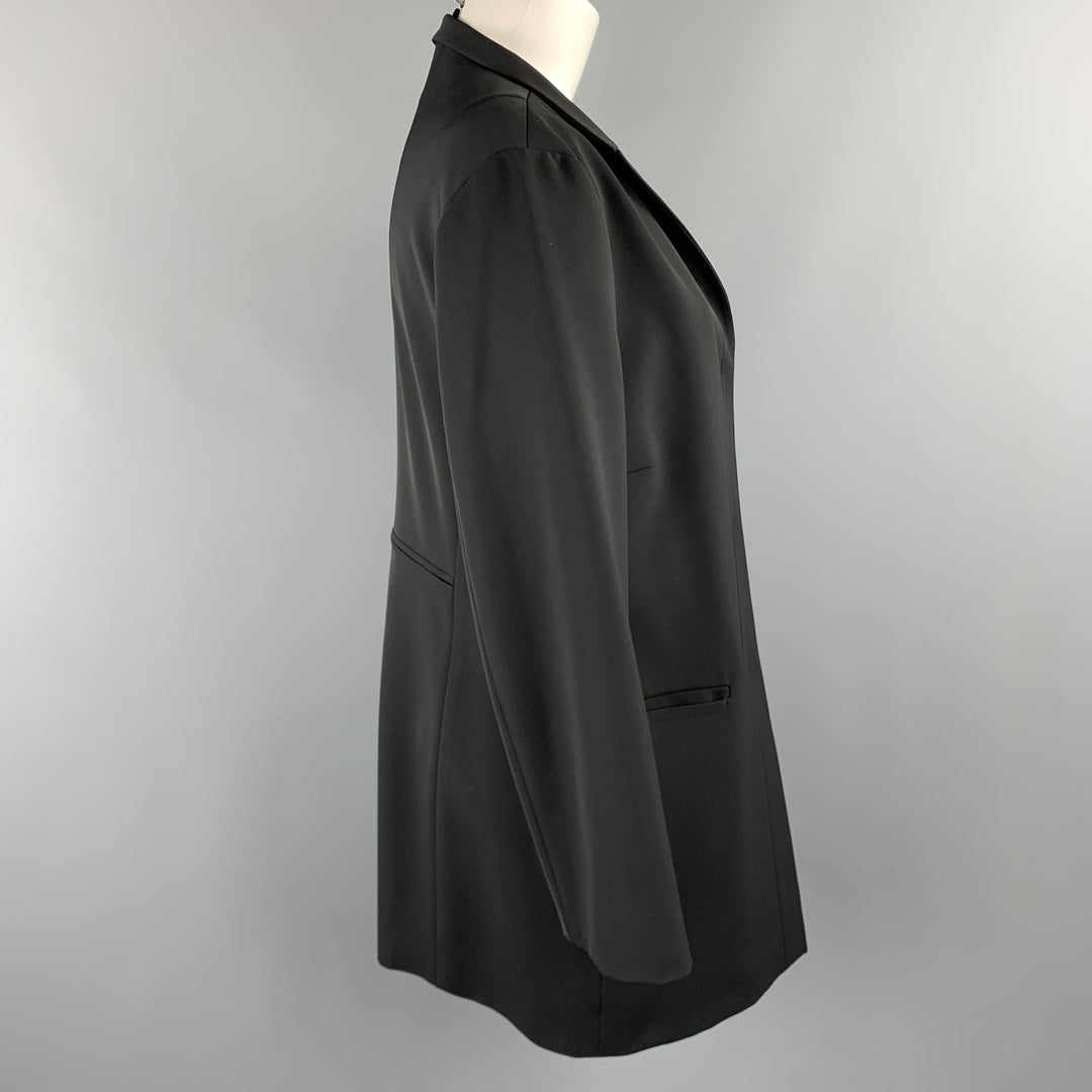 JIL SANDER Size 8 Black Hidden Placket Blazer Coat