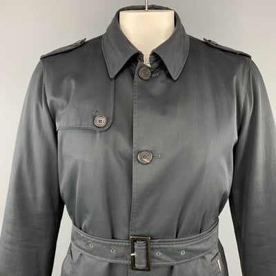 ALLEGRI Navy Nylon Belted Removable Liner Belted Trenchcoat