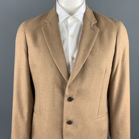 PAUL SMITH Size 42 Regular Camel Brown Camel Hair Notch Lapel Sport Coat