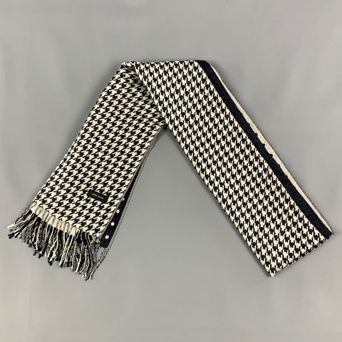 JOSEPH Bufanda de punto con estampado mixto blanco marino