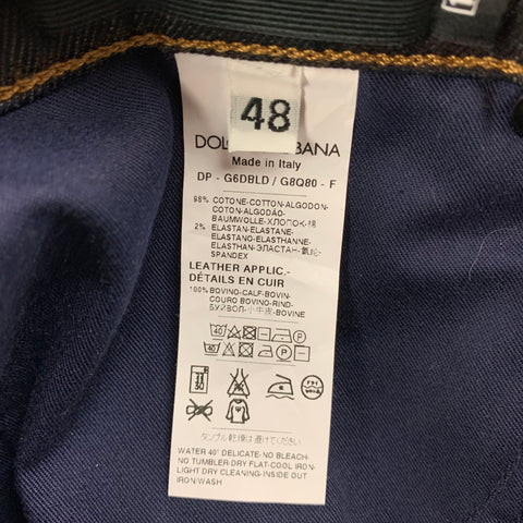 DOLCE & GABBANA Size 32 Indigo Cotton Skinny Jeans