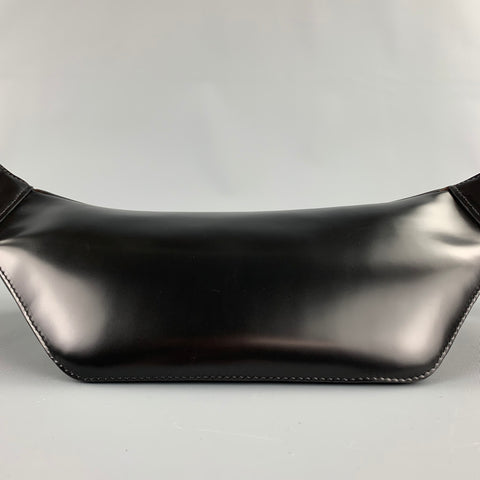 DRIES VAN NOTEN Black Patent Leather Fanny Pack