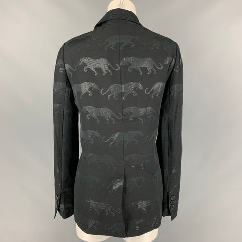 MARC by MARC JACOBS Size M Black Jacquard Polyester Blend Jacket Blazer