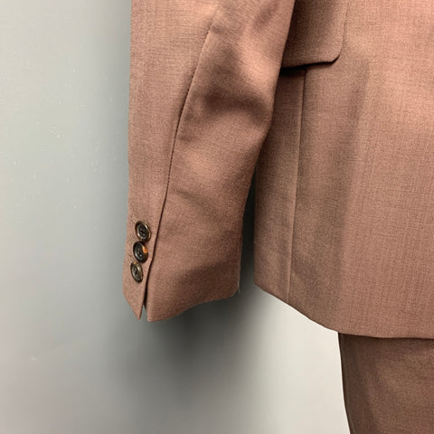 PRADA Talla 38 Traje de solapa de muesca de lana / mohair marrón