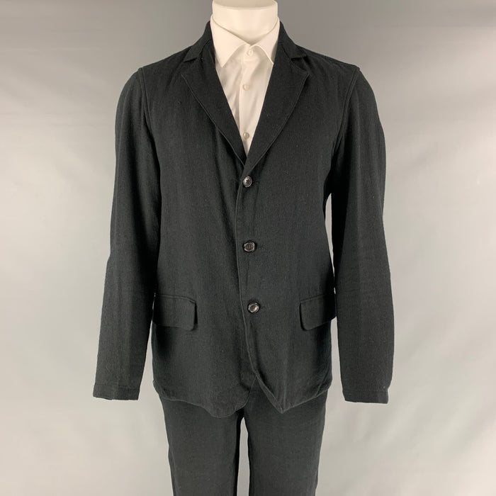 OUR LEGACY Size 38 Black Wool Blend Single Breasted Suit