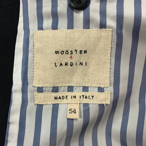 WOOSTER + LARDINI Size 44 Black & Grey Color Block Wool Sport Coat