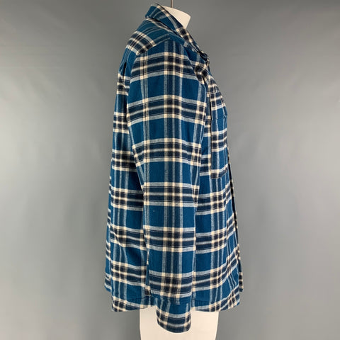FEAR OF GOD  Size L Blue Cream Plaid Cotton Padded Jacket