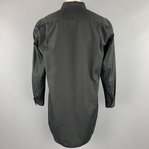 COMME des GARCONS HOMME PLUS Size L Black Cotton Sleeve Shirt