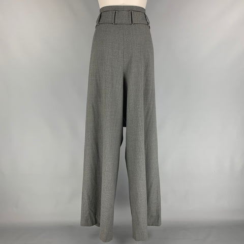 ARMANI COLLEZIONI Size XL Grey Heather Wide Leg Dress Pants