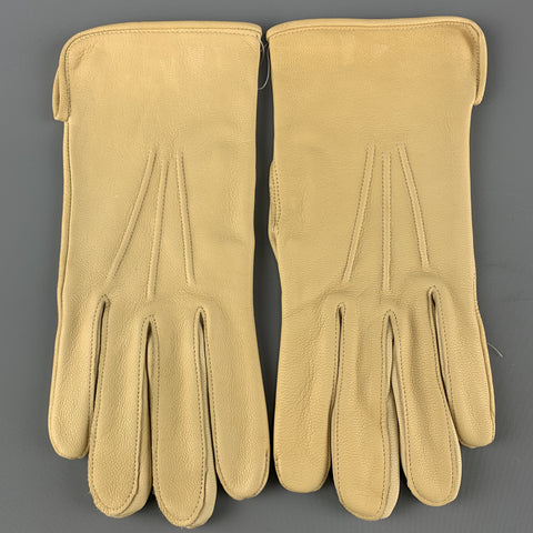 VINTAGE Taille 9 Gants coupés en cuir kaki