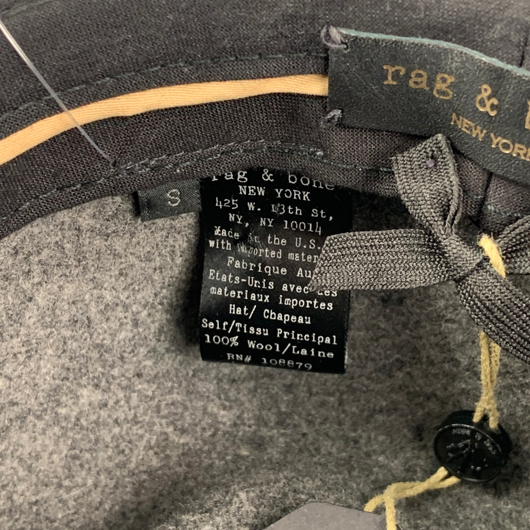 RAG & BONE Size S Gray Textured Wool Hat