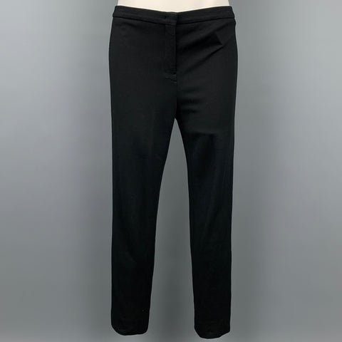 JIL SANDER Taille 6 Pantalon habillé en viscose mélangée noire