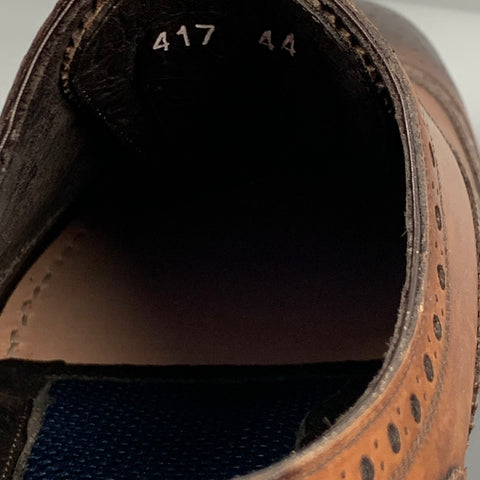 DSQUARED2 Size 11 Brown Antique Leather Wingtip Lace Up Shoes
